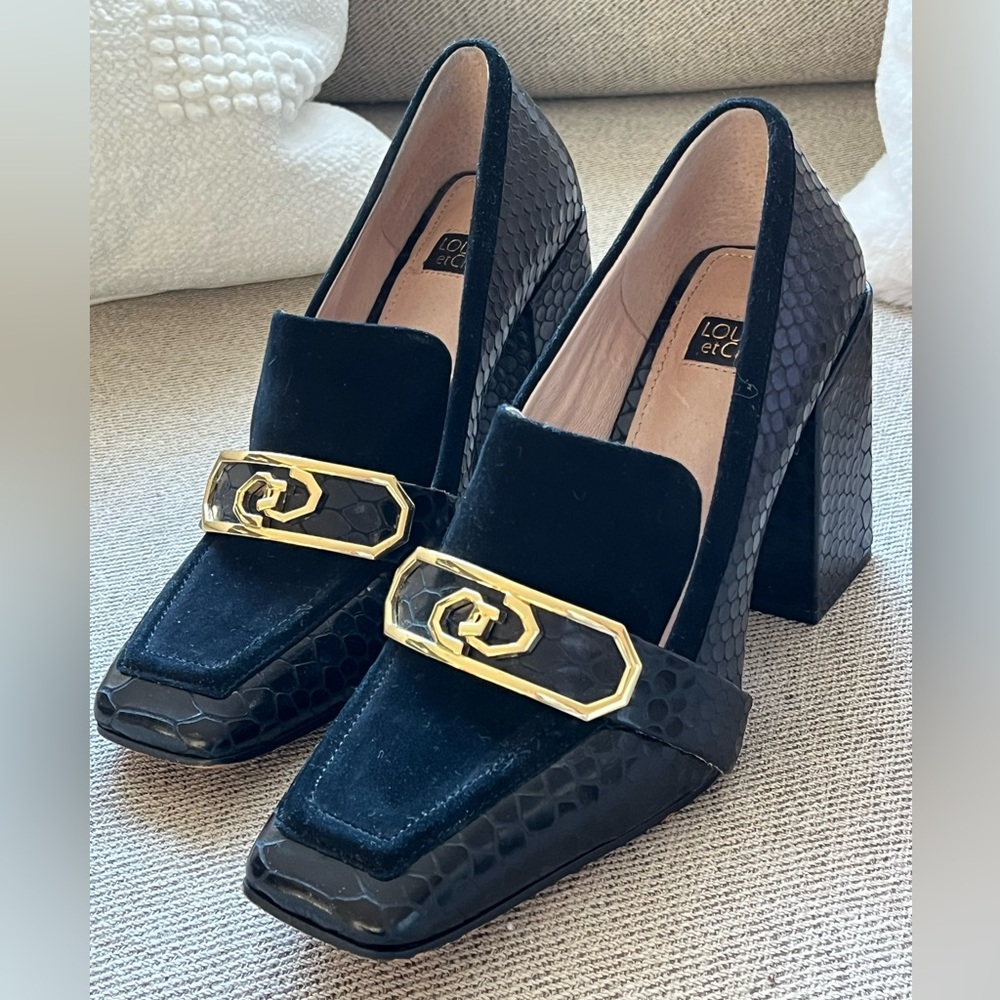 Louise et Cie Lo-Olisa High-Heel Loafer, Black Size 8m